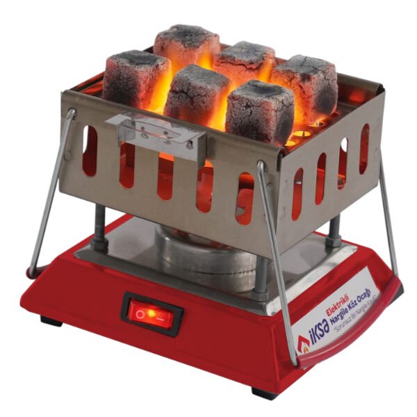 Kare Krom Elektrikli Nargile Köz Ocağı Şık Tasarımlı Fonksiyonel Ürün