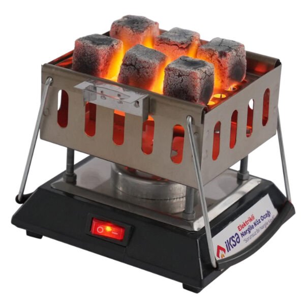 Kare Krom Elektrikli Nargile Köz Ocağı Şık Tasarımlı Fonksiyonel Ürün