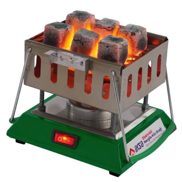 Kare Krom Elektrikli Nargile Köz Ocağı Şık Tasarımlı Fonksiyonel Ürün