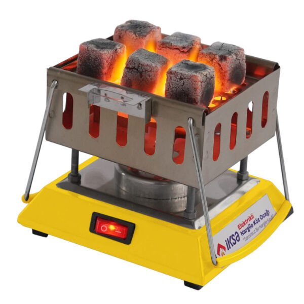 Kare Krom Elektrikli Nargile Köz Ocağı Şık Tasarımlı Fonksiyonel Ürün