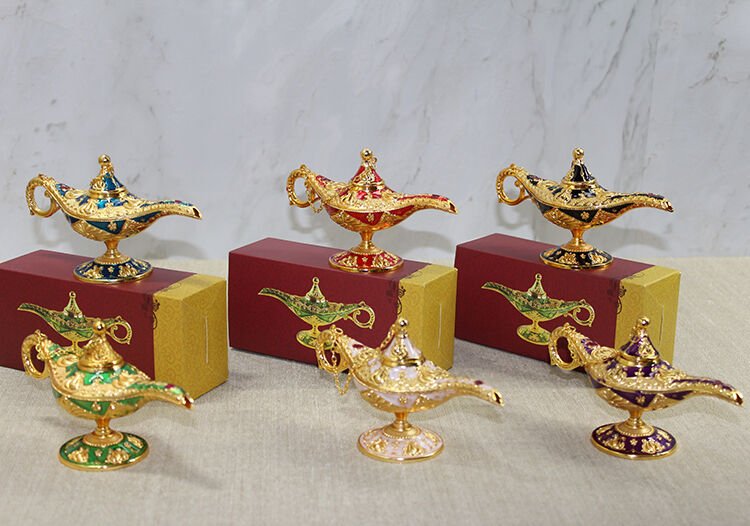 Mineli Metal Alaaddin Lambası Model 4 Şık Tasarımlı Fonksiyonel Ürün