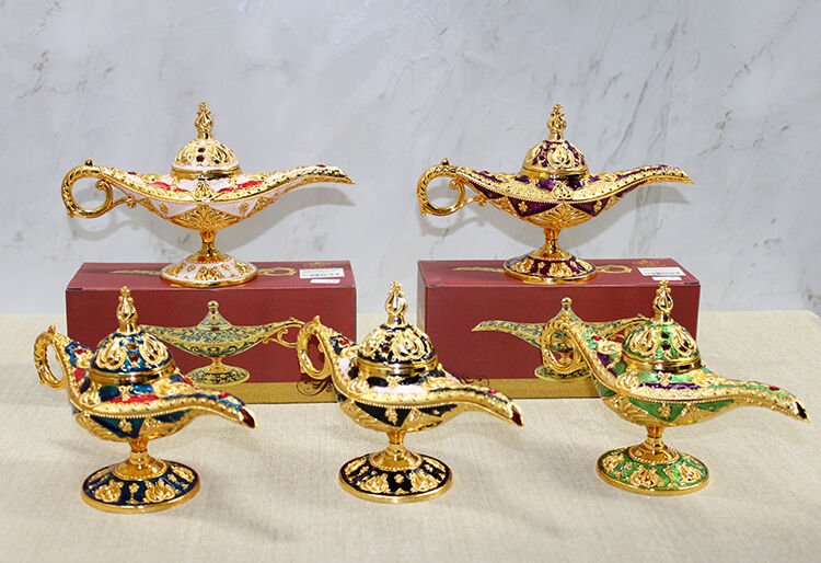 Mineli Metal Alaaddin Lambası Model 5 Şık Tasarımlı Fonksiyonel Ürün