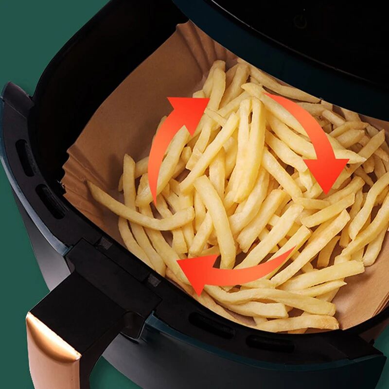 Büyük Boy Air Fryer Fritöz Pişirme Kağıdı 50 Adet Şık Tasarımlı Fonksiyonel Ürün