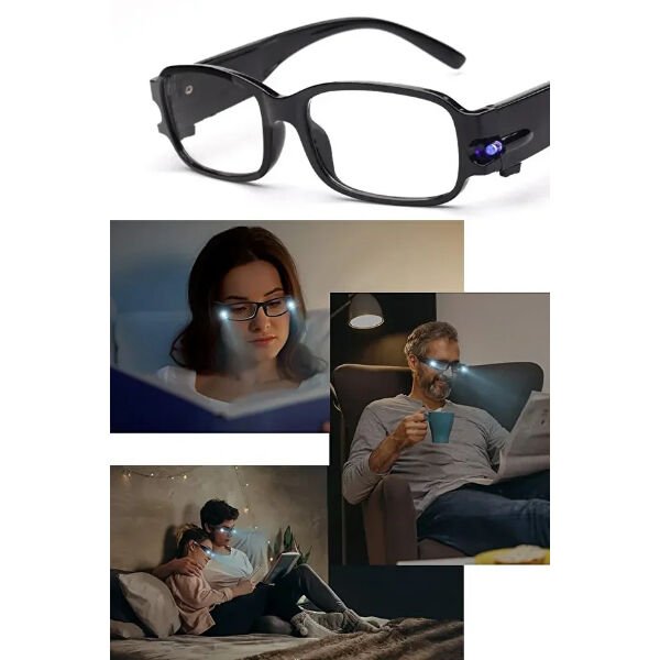 Dinlendirici LED Işıklı Okuma Gözlüğü Şık Tasarımlı Fonksiyonel Ürün