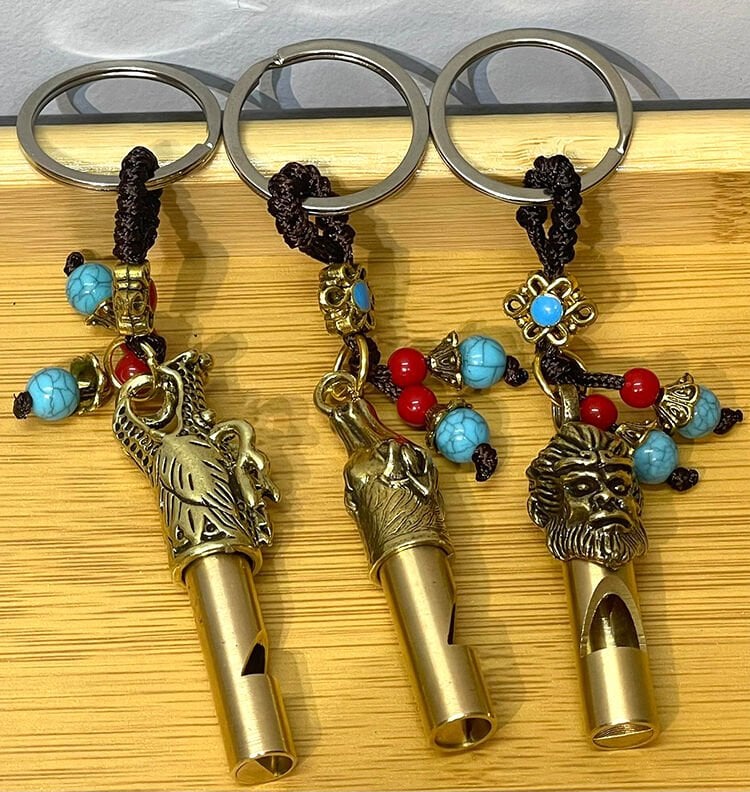 Metal Figürlü Düdük Anahtarlık Şık Tasarımlı Fonksiyonel Ürün