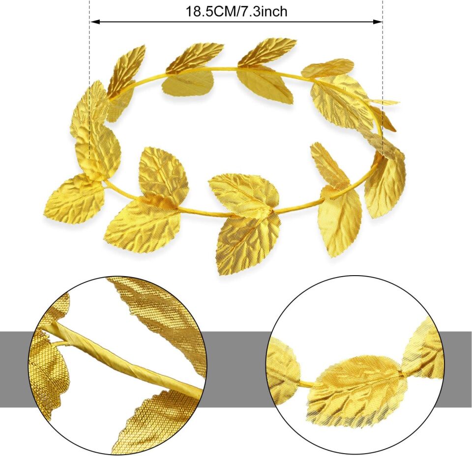 Roma Bizans Altın Yapraklı Sezar Tacı Şık Tasarımlı Fonksiyonel Ürün