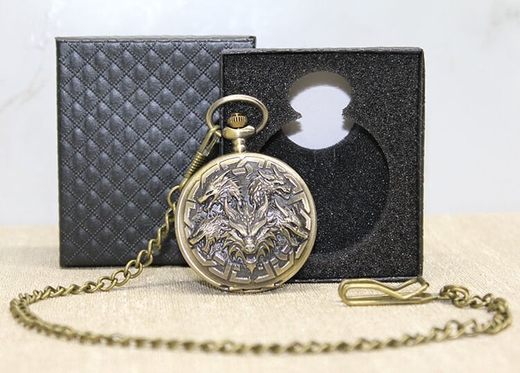 Özel Kutulu Dragonlu Antik Köstekli Saat Şık Tasarımlı Fonksiyonel Ürün