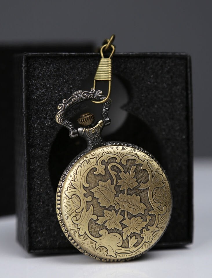 Özel Kutulu Dragonlu Antik Köstekli Saat Şık Tasarımlı Fonksiyonel Ürün