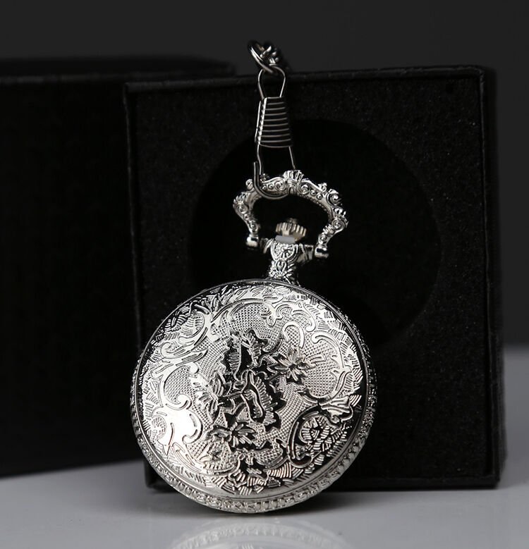 Özel Kutulu Gümüş Köstekli Saat Şık Tasarımlı Fonksiyonel Ürün