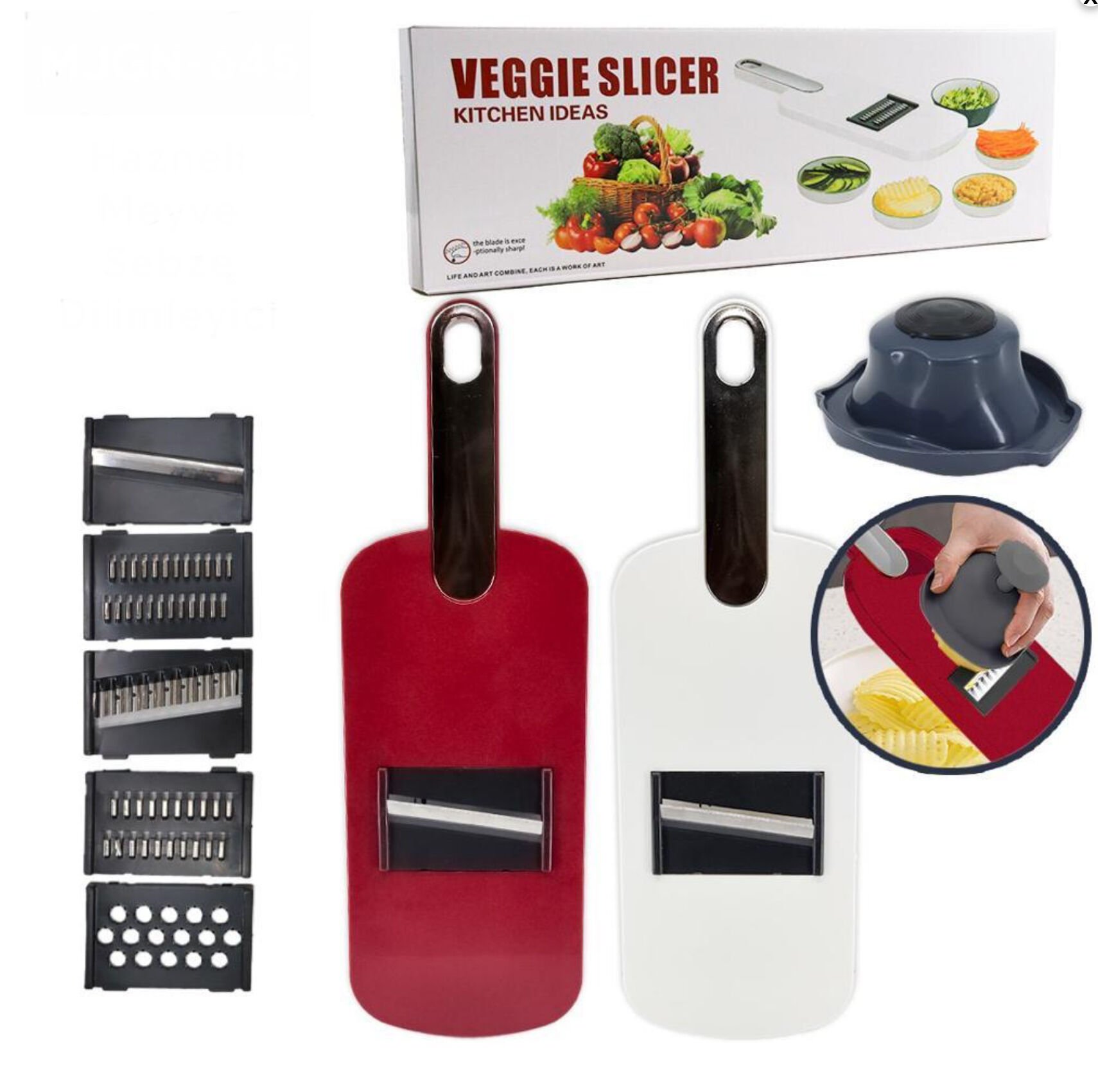 Multifonksiyonel Mutfak Rende Seti Şık Tasarımlı Fonksiyonel Ürün