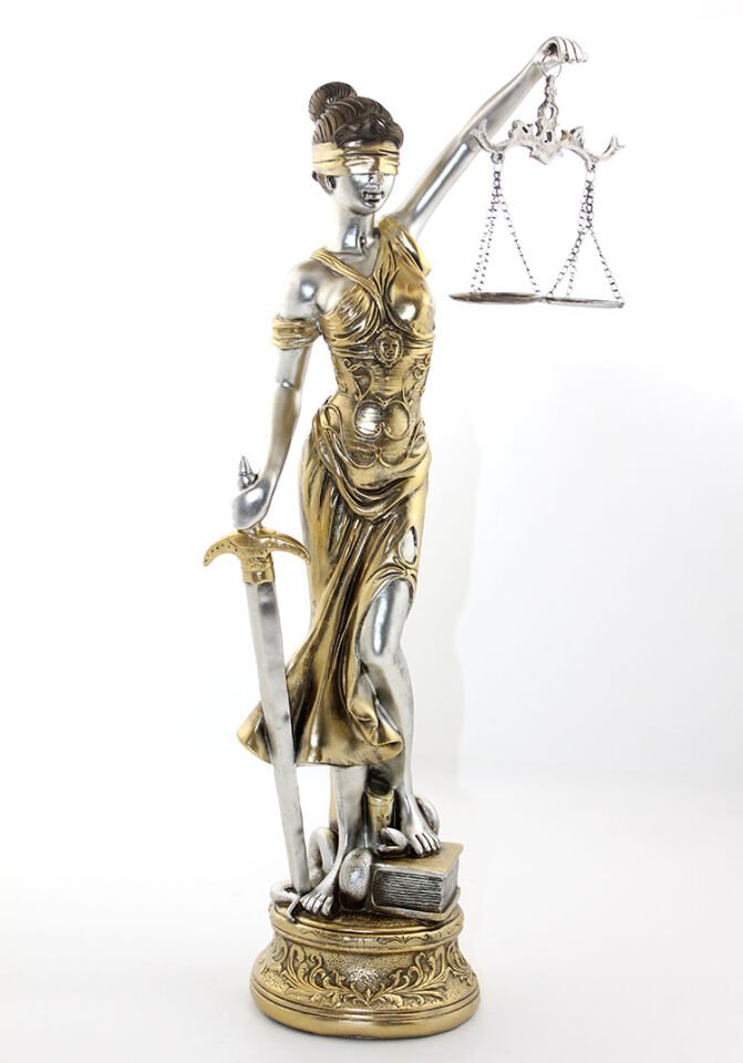 Polyester Adalet Figürü  Model 2 Şık Tasarımlı Fonksiyonel Ürün