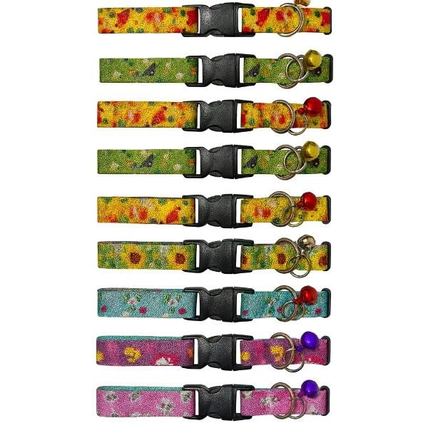 Desenli Zilli Kedi Tasması Şık Tasarımlı Fonksiyonel Ürün