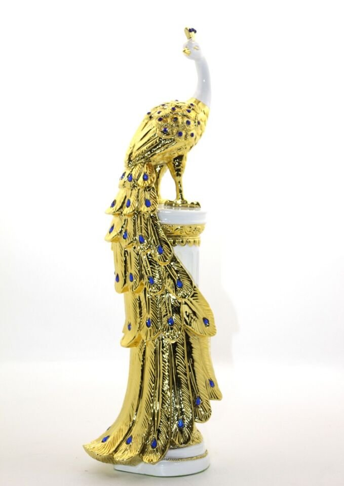 Polyester Tavuskuşu Figürü Model 2 Şık Tasarımlı Fonksiyonel Ürün