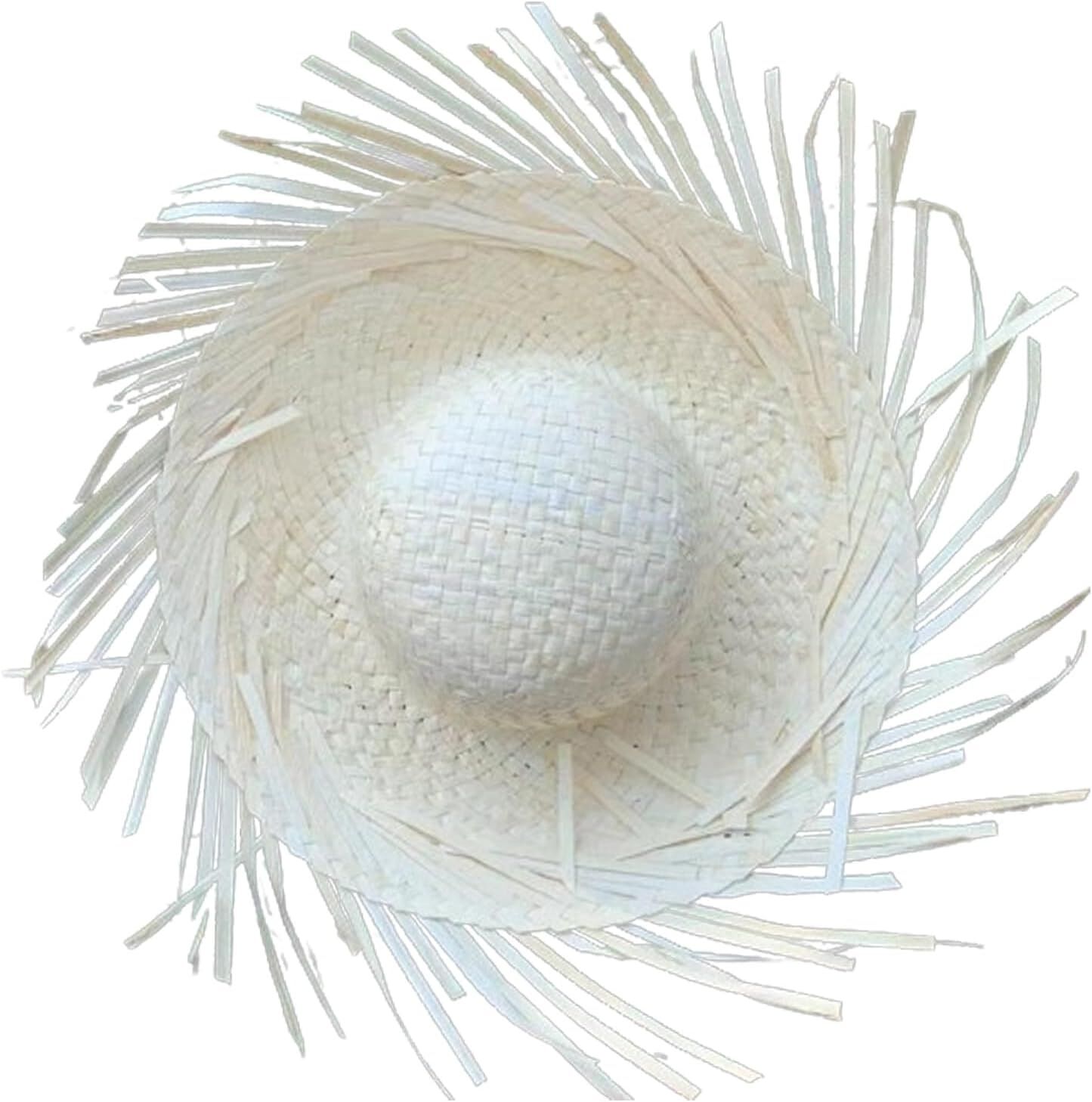 Tropikal Parti Beyaz Hasır Hawaii Şapkası Şık Tasarımlı Fonksiyonel Ürün