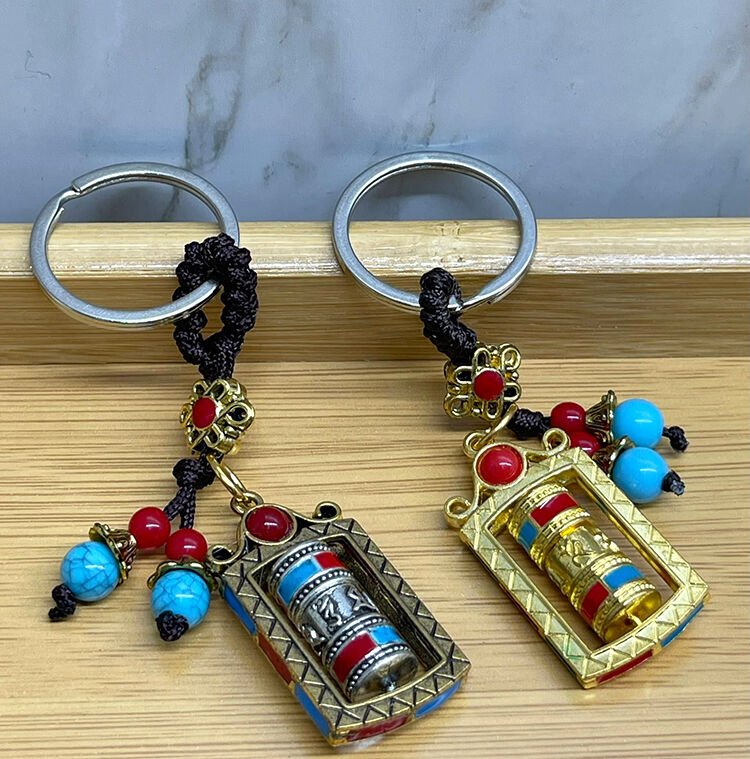 Metal Feng Shui Şans Çarkı Anahtarlık Model 2 Şık Tasarımlı Fonksiyonel Ürün