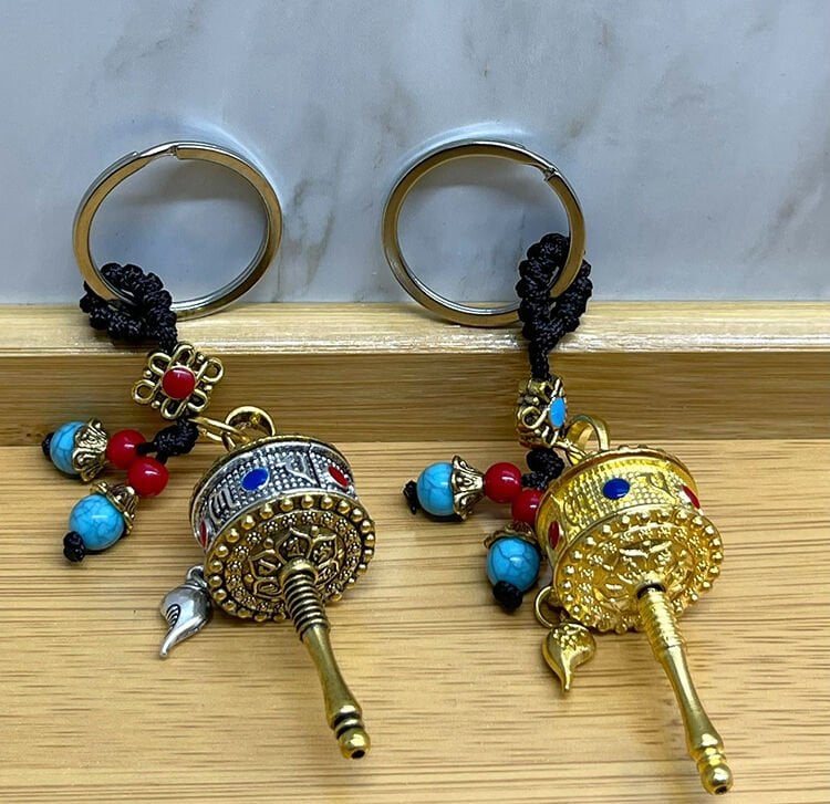 Metal Feng Shui Şans Çarkı Anahtarlık Model 3 Şık Tasarımlı Fonksiyonel Ürün