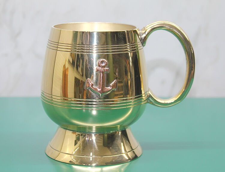 Pirinç Çapalı Kupa Bardak Şık Tasarımlı Fonksiyonel Ürün