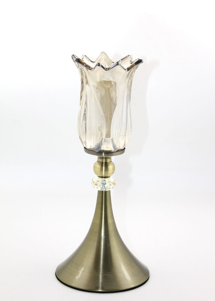 Cam Şamdan Tekli Model 2 Şık Tasarımlı Fonksiyonel Ürün