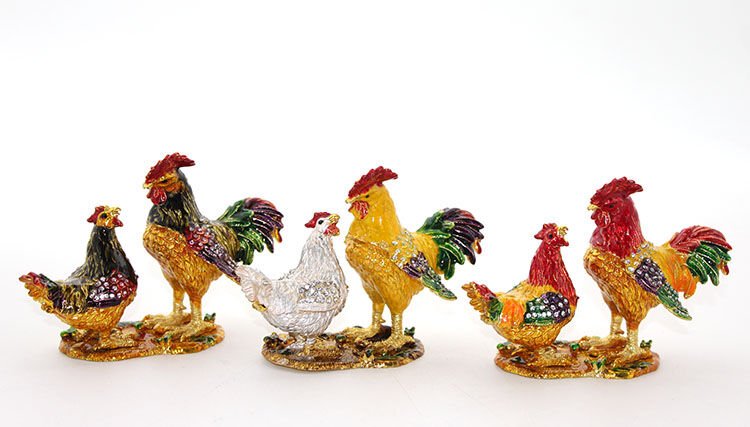 Swarovski Taşlı 2'li Tavuk Model 1 Şık Tasarımlı Fonksiyonel Ürün