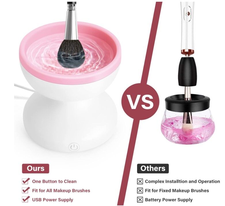 Elektrikli Makyaj Fırçası Temizleyici Şık Tasarımlı Fonksiyonel Ürün