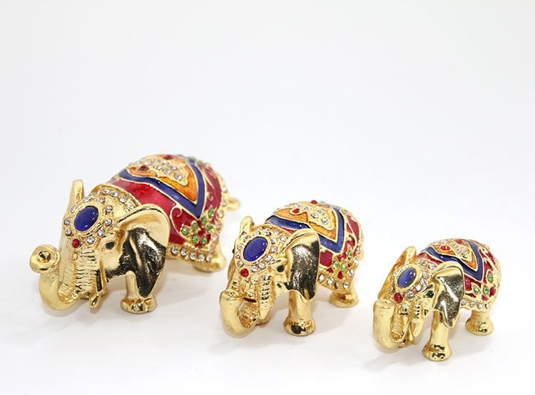 Swarovski Taşlı 3'lü Fil Figürü Model 3 Şık Tasarımlı Fonksiyonel Ürün