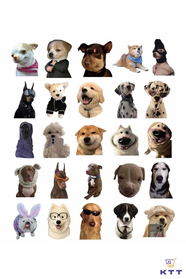 Sevimli Köpek Çıkartmaları Laptop Notebook Tablet Sticker Seti Şık Tasarımlı Fonksiyonel Ürün