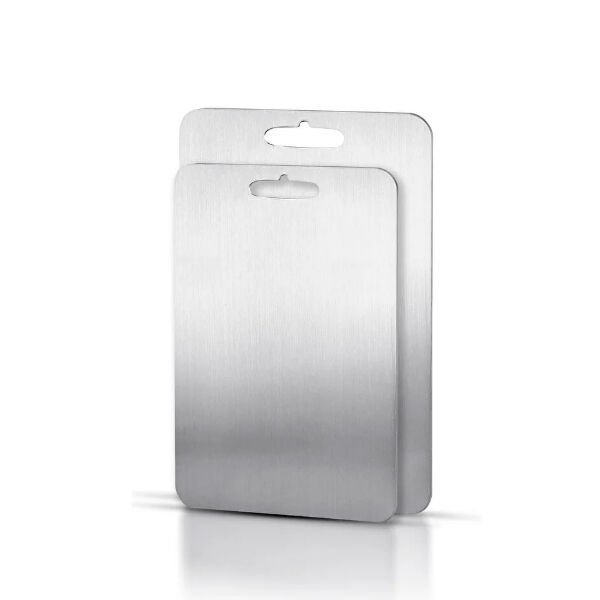 2'li Paslanmaz Çelik Kesim Panosu Seti Şık Tasarımlı Fonksiyonel Ürün