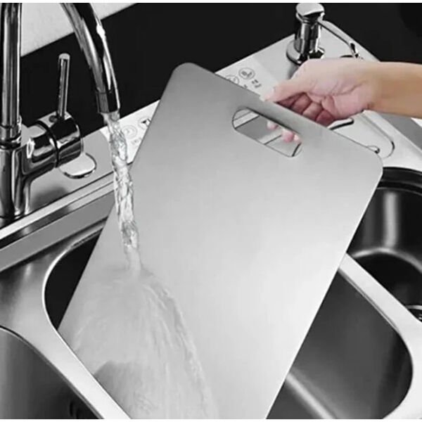 2'li Paslanmaz Çelik Kesim Panosu Seti Şık Tasarımlı Fonksiyonel Ürün