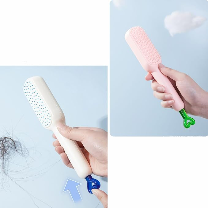 Kendini Temizleyen Saç Tarağı Şık Tasarımlı Fonksiyonel Ürün