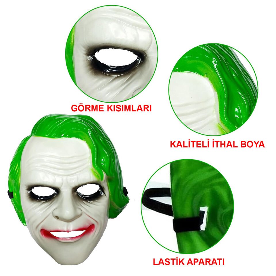 The Dark Knight Joker Maskesi Şık Tasarımlı Fonksiyonel Ürün