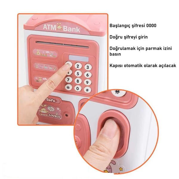 Parmak İzi ve Şifreli Elektronik ATM Kumbara Şık Tasarımıyla Benzersiz Kullanım Deneyimi Hayatınızı Kolaylaştıracak Ürünler