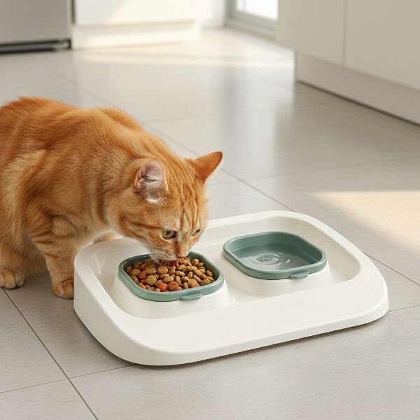 Mikopet Yeşil 2'si 1 Arada Mama Ve Su Kabı Şık Tasarımıyla Benzersiz Kullanım Deneyimi Hayatınızı Kolaylaştıracak Ürünler