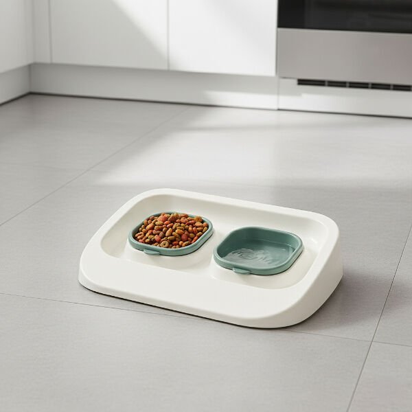 Mikopet Yeşil 2'si 1 Arada Mama Ve Su Kabı Şık Tasarımıyla Benzersiz Kullanım Deneyimi Hayatınızı Kolaylaştıracak Ürünler