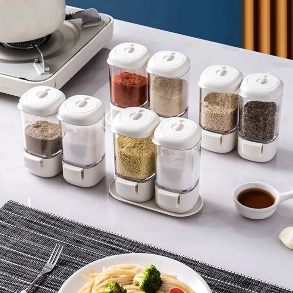 4'lü Basmalı Baharatlık Tuzluk Seti Şık Tasarımlı Fonksiyonel Ürün
