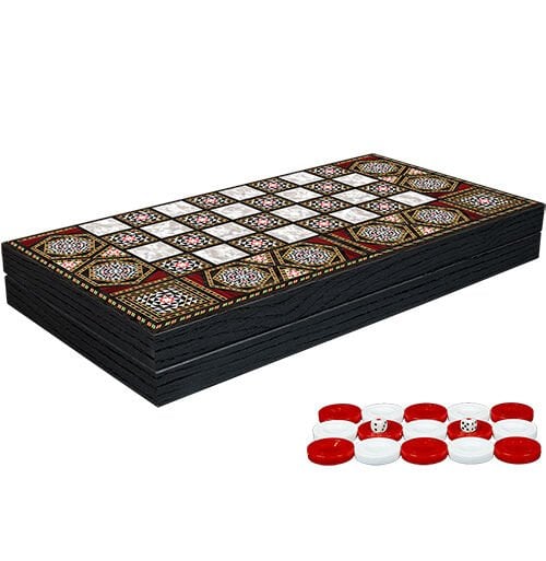 Klasik Sedef İşlemeli Tavla Model 1 Şık Tasarımlı Fonksiyonel Ürün