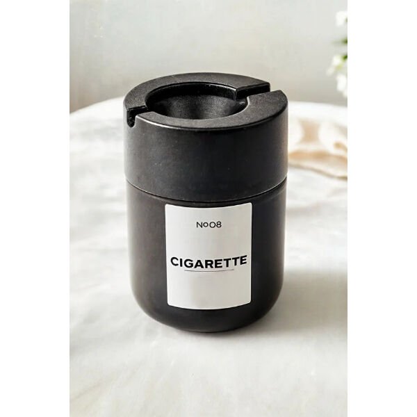 Siyah Cam Küllük Şık Tasarımlı Fonksiyonel Ürün