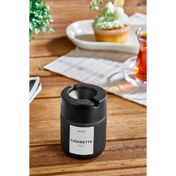 Siyah Cam Küllük Şık Tasarımlı Fonksiyonel Ürün