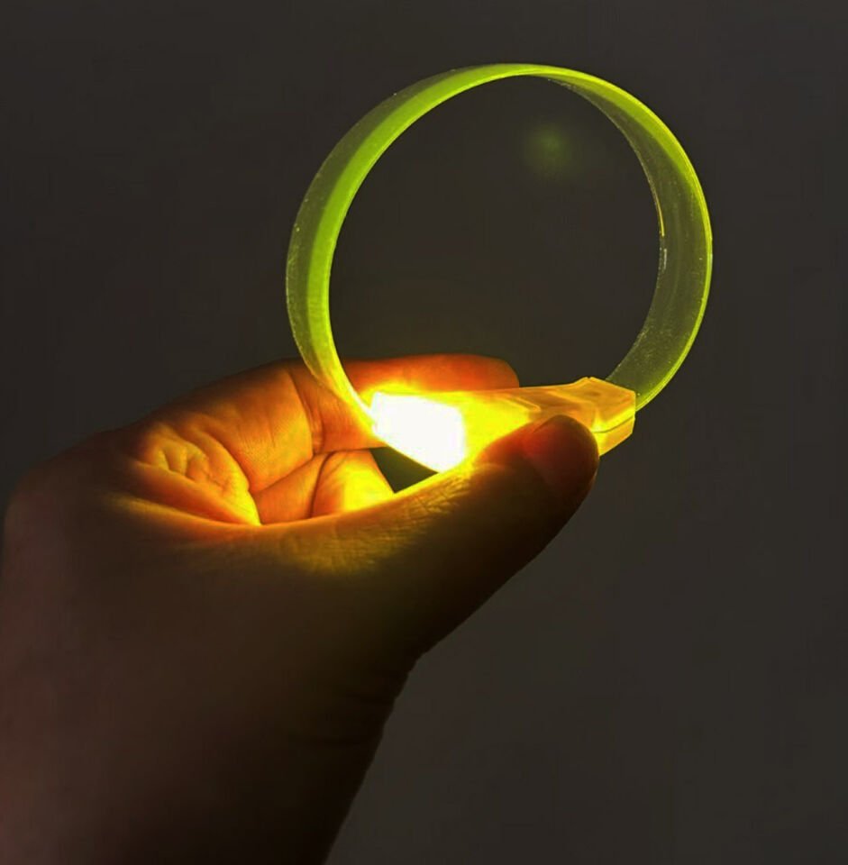 3 Modlu Pilli LED Işıklı Esnek Parti Bilekliği Sarı Şık Tasarımlı Fonksiyonel Ürün