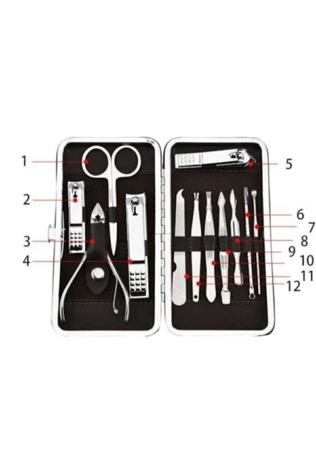 Manikür Seti 12 Parça Şık Tasarımlı Fonksiyonel Ürün