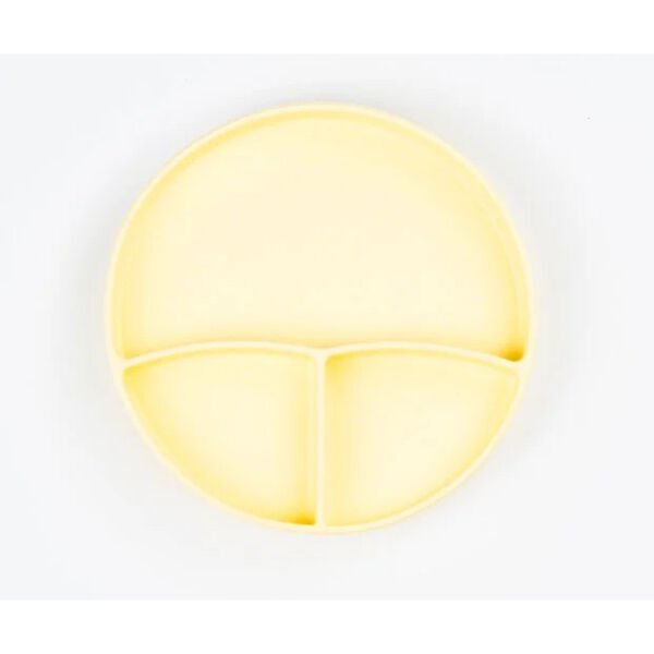 Sarı 3’lü Silikon Yemek Seti – Önlük + Diş Kaşıyıcılı Kaşık + Vakumlu Tabak Şık Tasarımlı Fonksiyonel Ürün