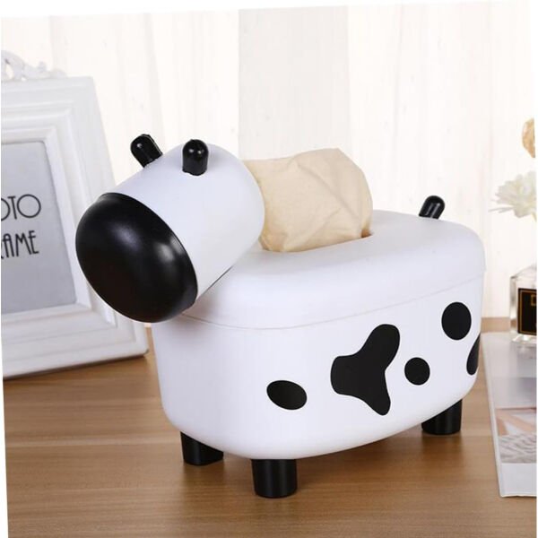 Sevimli İnek Tasarımlı Mıknatıslı Tuzluk ve Peçetelik Şık Tasarımlı Fonksiyonel Ürün