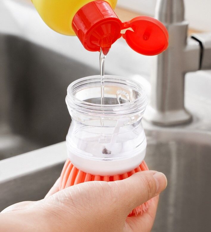 Deterjan Hazneli Bulaşık Yıkama Fırçası Şık Tasarımlı Fonksiyonel Ürün