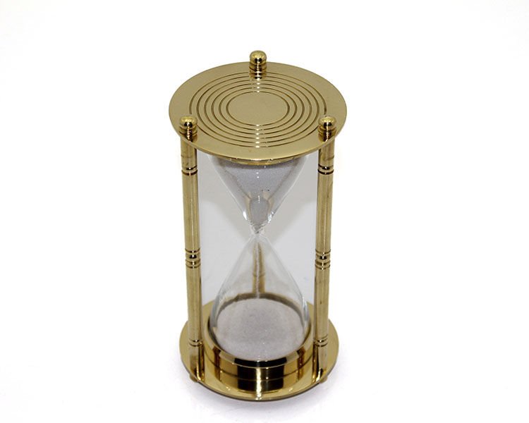 Pirinç Kum Saati Model 2 Şık Tasarımlı Fonksiyonel Ürün