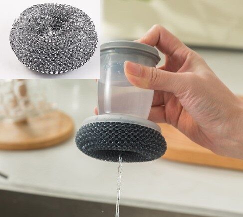 Deterjan Hazneli Telli Bulaşık Fırçası Şık Tasarımlı Fonksiyonel Ürün