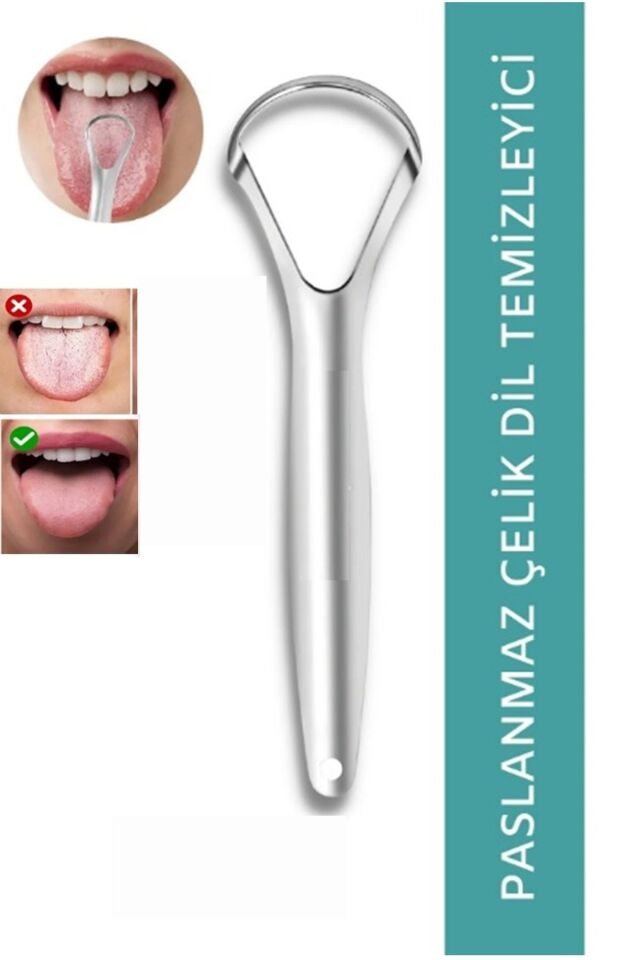 Paslanmaz Çelik Dil Temizleyici Şık Tasarımlı Fonksiyonel Ürün