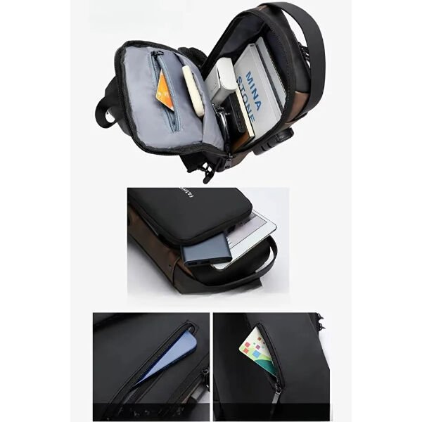 Powerbank Destekli Erkek Ön Göğüs Çantası Çok Amaçlı Pratik Kullanışlı Ürün
