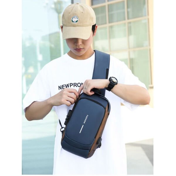 Powerbank Destekli Erkek Ön Göğüs Çantası Çok Amaçlı Pratik Kullanışlı Ürün