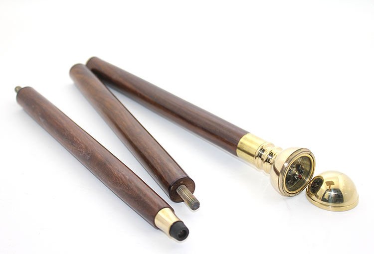 Pirinç Pusulalı Baston Şık Tasarımlı Fonksiyonel Ürün