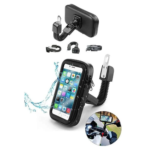 Su Geçirmez Motosiklet Telefon Tutucu Şık Tasarımlı Fonksiyonel Ürün