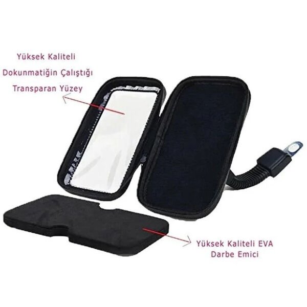 Su Geçirmez Motosiklet Telefon Tutucu Şık Tasarımlı Fonksiyonel Ürün